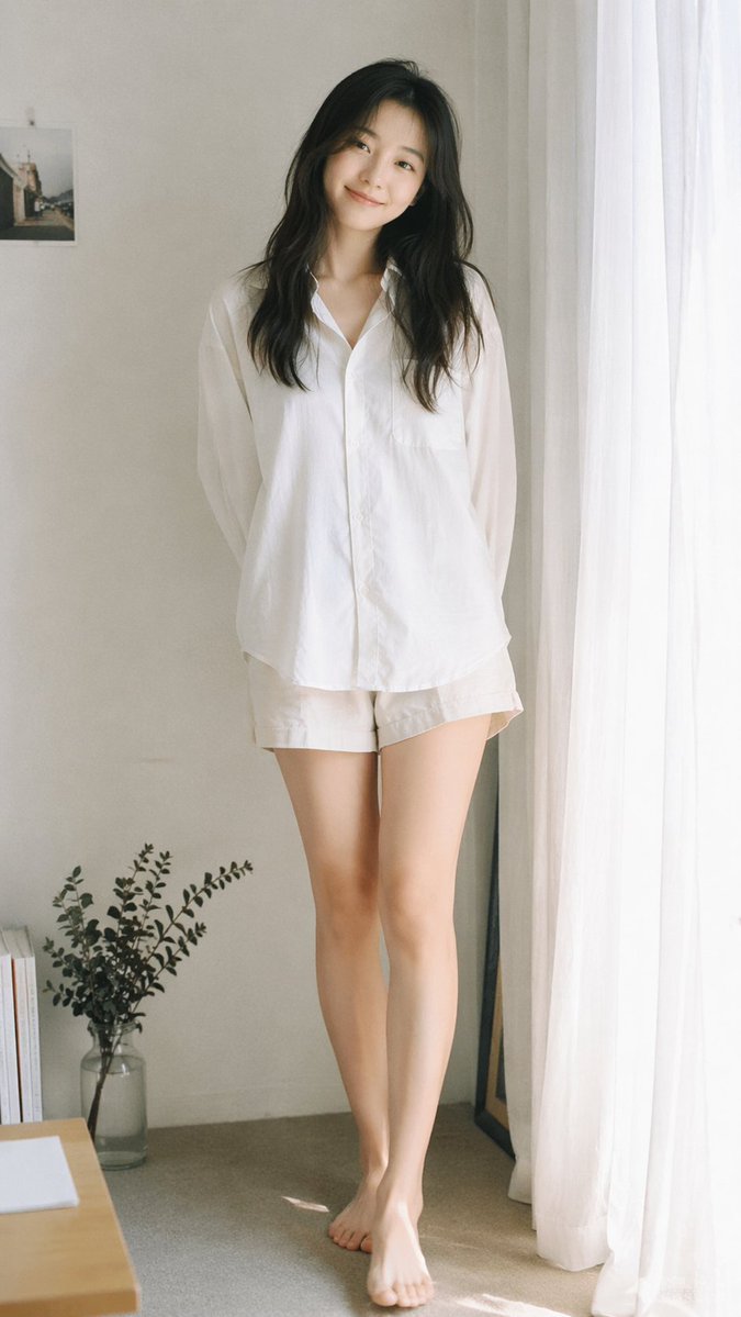 #221 창가 일본식 필름 카메라 소녀 참고 이미지
