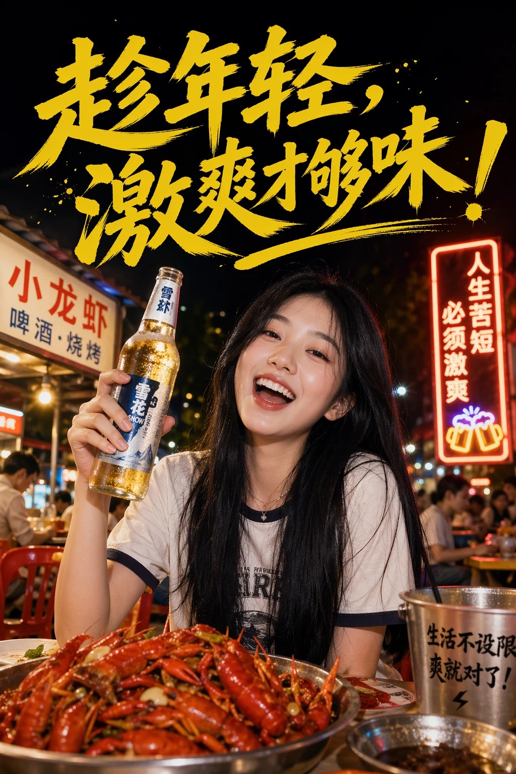 #15 한국 야시장 맥주·먹부림 포스터 참고 이미지