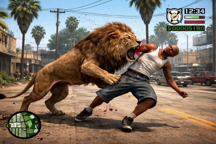 #1174 GTA San Andreas 게임플레이 스크린샷 참고 이미지