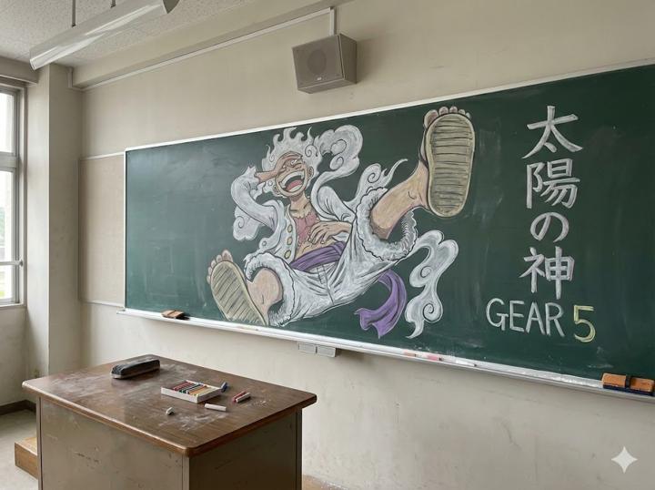 #1292 일본 교실의 Gear 5 분필화 참고 이미지