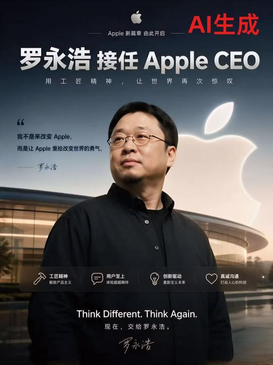 #1443 가짜 Apple CEO 임명 포스터 참고 이미지