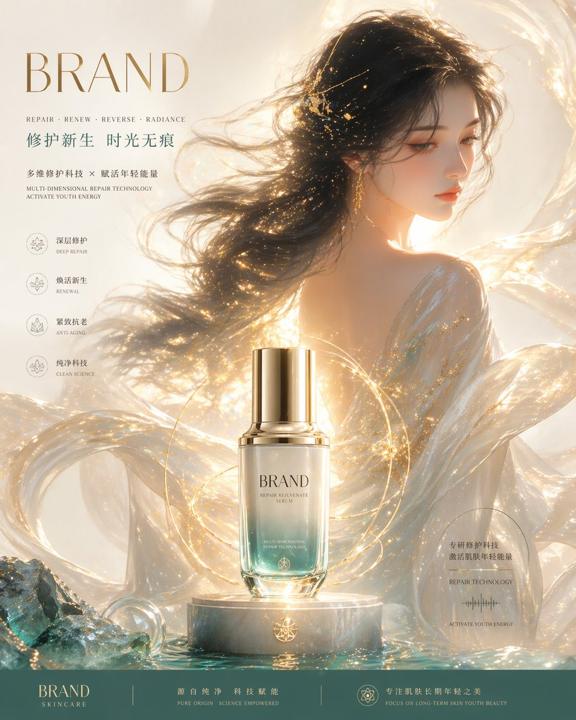 #1458 럭셔리 스킨케어 브랜드 키비주얼(KV) 참고 이미지