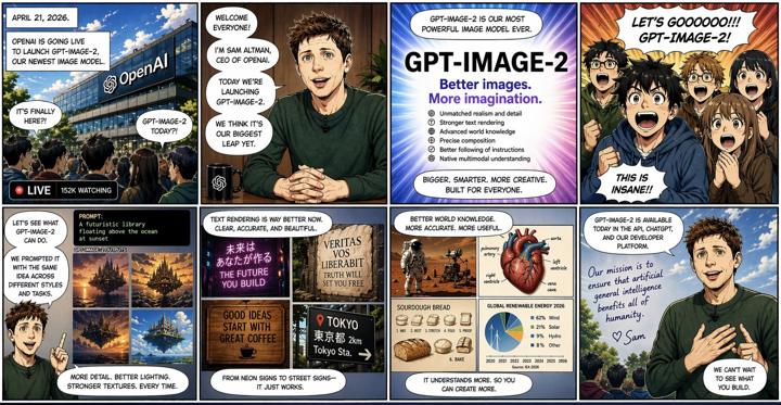 #1270 GPT Image 2 출시 8컷 만화 참고 이미지