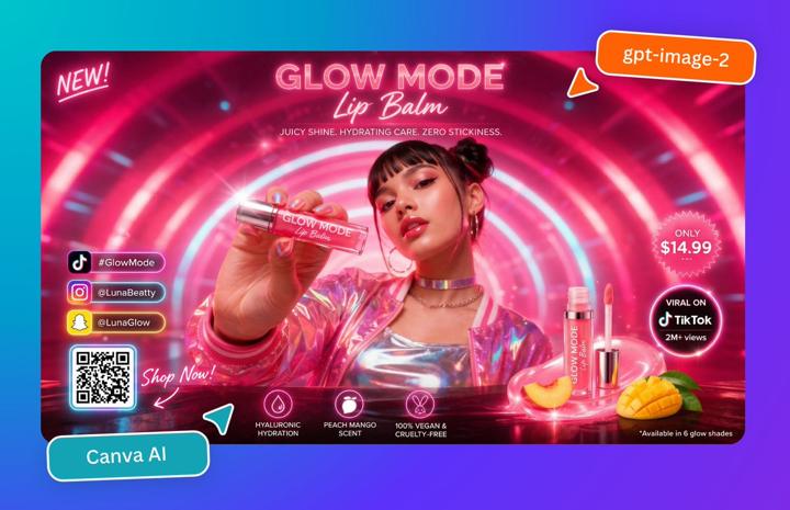 #1437 Neon Lip Balm 신제품 출시 광고 참고 이미지