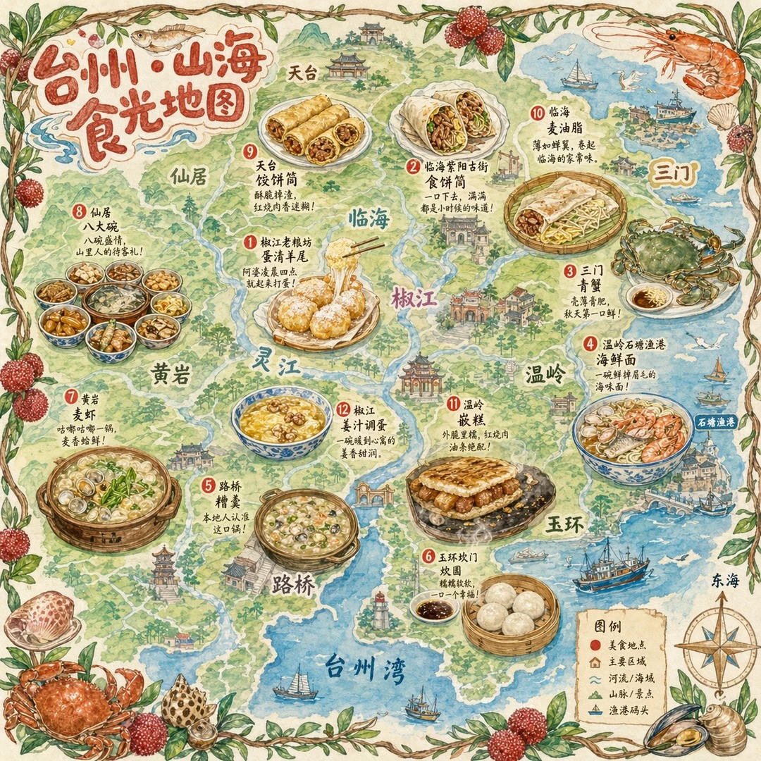 #11 한국 도시 손그림 미식 지도 참고 이미지