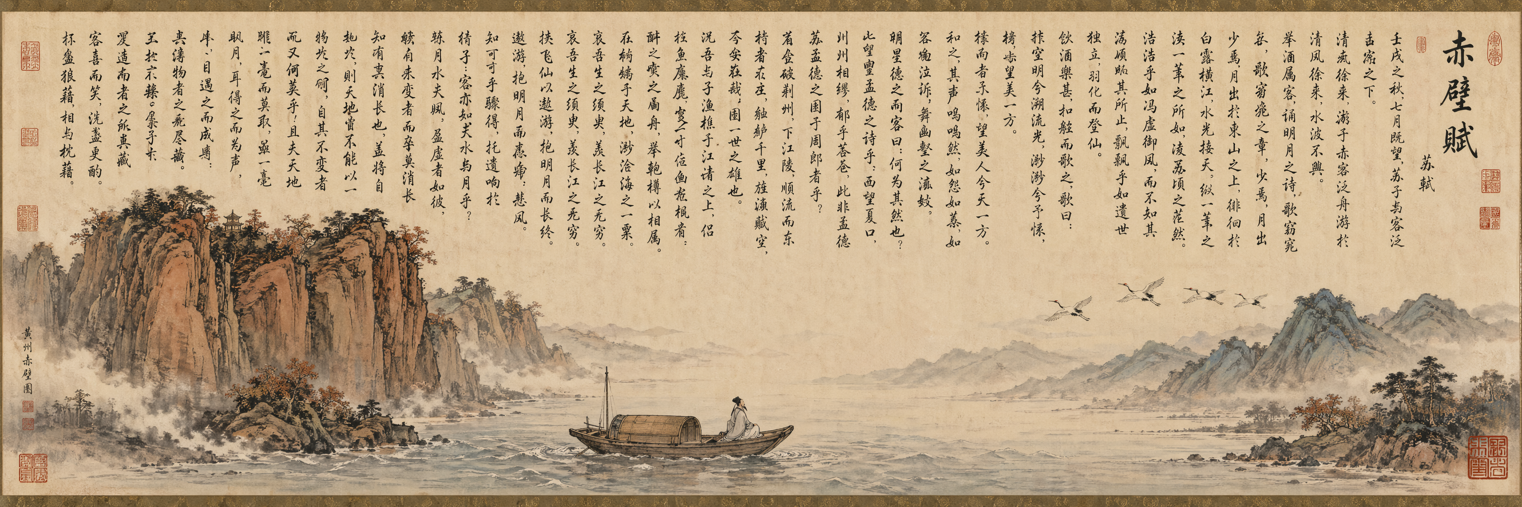 #338 한국 고전 두루마리 그림 (적벽회고 → 관동별곡 등) 참고 이미지