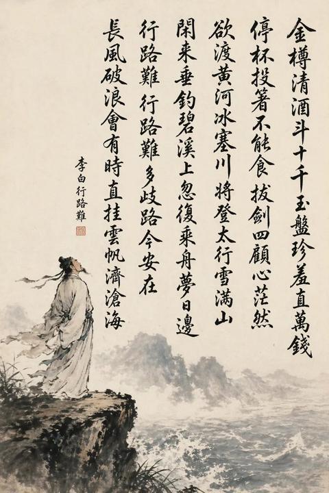 #1439 중국 서예와 시적인 산수 참고 이미지